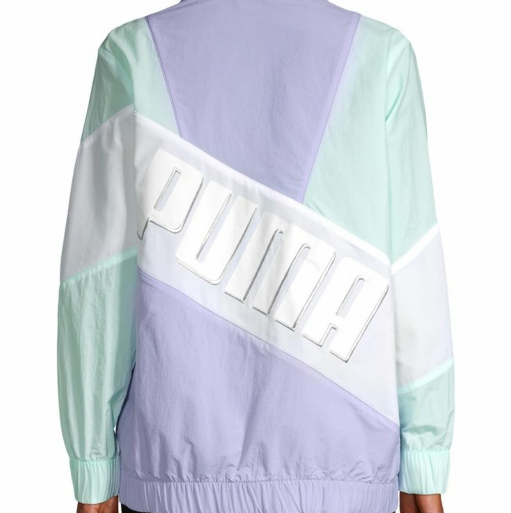 WORN ONCE! PUMA Colorblock Zip-Up Windbreaker